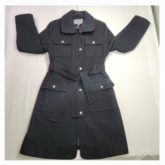 Apt. 9 Jackets & Blazers - 🖤Apt. 9 Women's Large Black Mid Length Coat 80% Wool